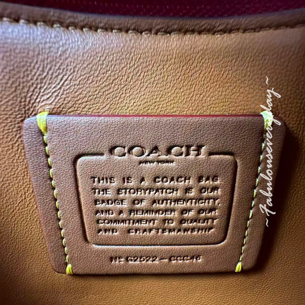 Coach Penn Shoulder Bag In Signature Leather/Gold/Red CCC46 NWT - Picture 8 of 10